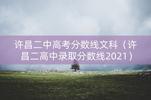 许昌二中高考分数线文科（许昌二高中录取分数线2021）