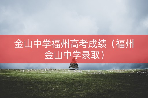 金山中学福州高考成绩（福州金山中学录取）