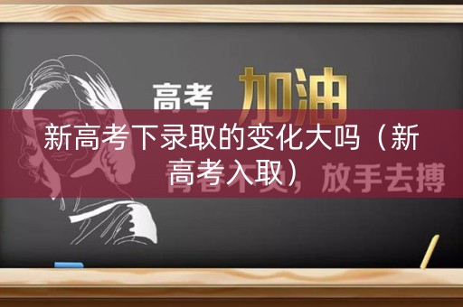 新高考下录取的变化大吗（新高考入取）