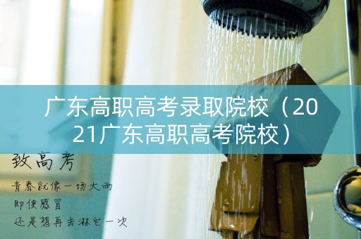广东高职高考录取院校（2021广东高职高考院校）