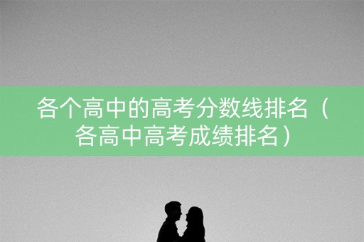 各个高中的高考分数线排名（各高中高考成绩排名）