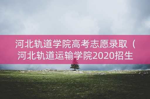 河北轨道学院高考志愿录取(河北轨道运输学院2020招生分数线) 河北轨道学院高考志愿录取(河北轨道运输学院2020招生分数线)