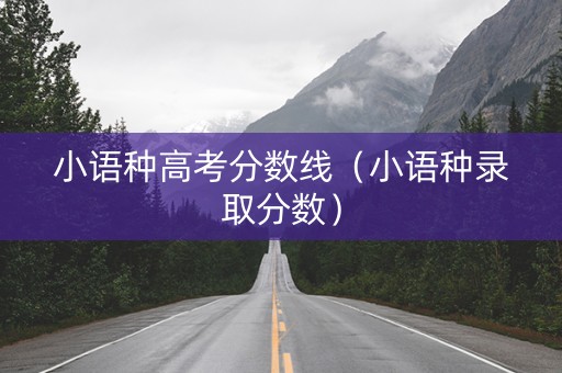 小语种高考分数线（小语种录取分数）