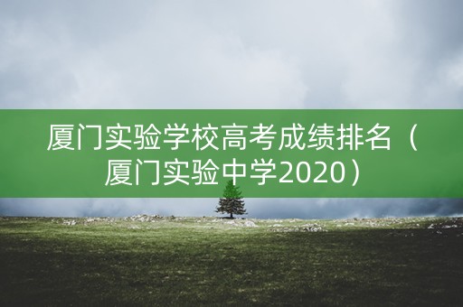 厦门实验学校高考成绩排名（厦门实验中学2020）