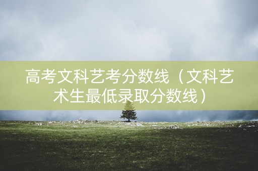 高考文科艺考分数线（文科艺术生最低录取分数线）