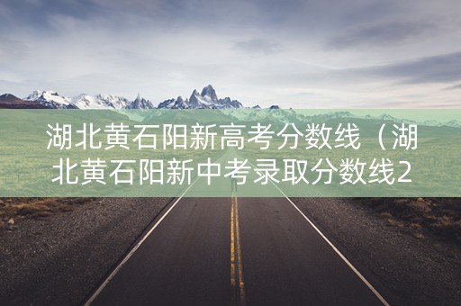 湖北黄石阳新高考分数线（湖北黄石阳新中考录取分数线2021）