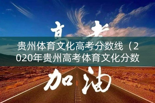 贵州体育文化高考分数线（2020年贵州高考体育文化分数线）