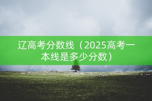 辽高考分数线（2025高考一本线是多少分数）