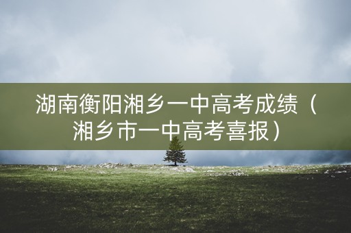 湖南衡阳湘乡一中高考成绩（湘乡市一中高考喜报）