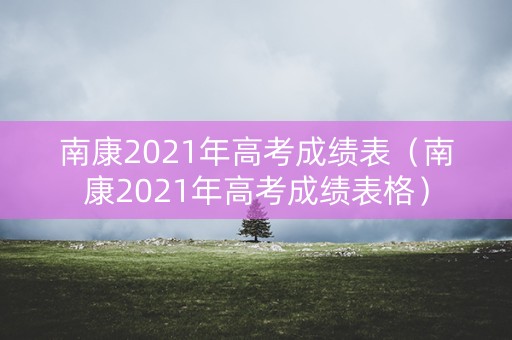 南康2021年高考成绩表（南康2021年高考成绩表格）