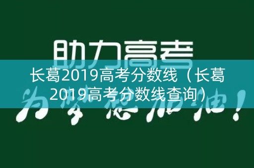 长葛2019高考分数线（长葛2019高考分数线查询）