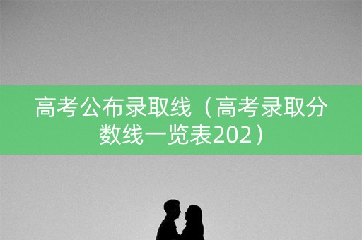 高考公布录取线（高考录取分数线一览表202）