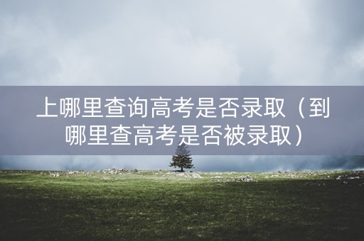 上哪里查询高考是否录取（到哪里查高考是否被录取）