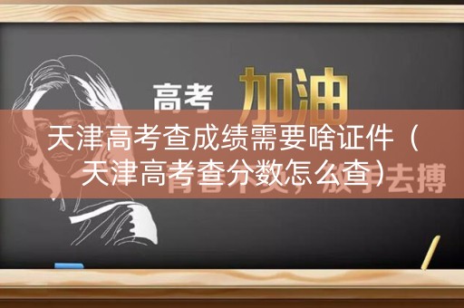 天津高考查成绩需要啥证件（天津高考查分数怎么查）