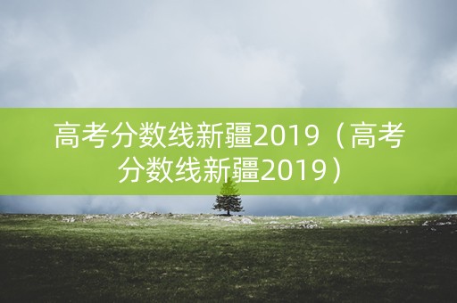 高考分数线新疆2019（高考分数线新疆2019）