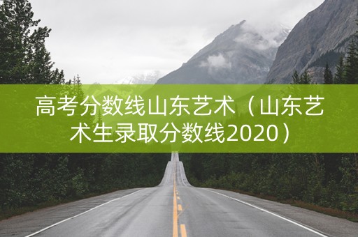 高考分数线山东艺术（山东艺术生录取分数线2020）