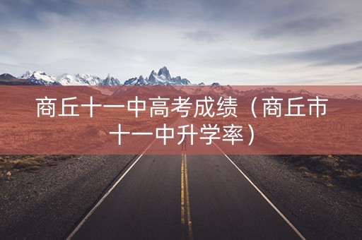 商丘十一中高考成绩（商丘市十一中升学率）