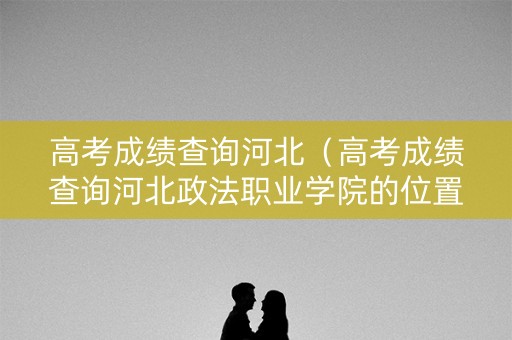 高考成绩查询河北（高考成绩查询河北政法职业学院的位置）