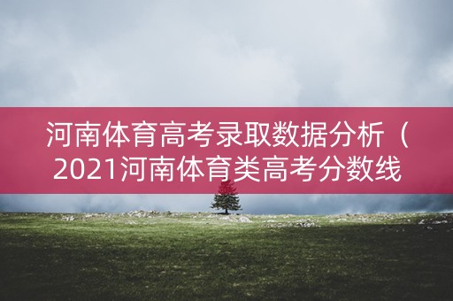 河南体育高考录取数据分析（2021河南体育类高考分数线）