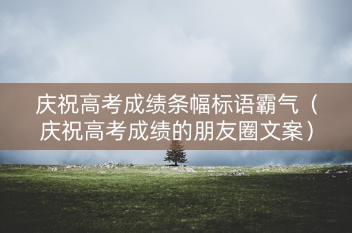 庆祝高考成绩条幅标语霸气(庆祝高考成绩的朋友圈文案) 庆祝高考成绩条幅标语霸气(庆祝高考成绩的朋友圈文案)