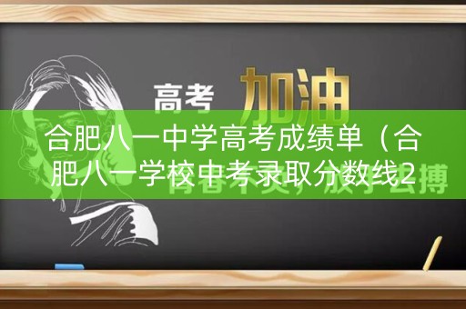 合肥八一中学高考成绩单（合肥八一学校中考录取分数线2020）