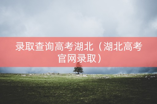 录取查询高考湖北(湖北高考官网录取) 录取查询高考湖北(湖北高考官网录取)