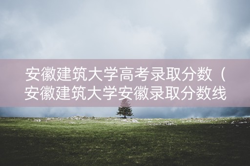 安徽建筑大学高考录取分数(安徽建筑大学安徽录取分数线2020) 安徽建筑大学高考录取分数(安徽建筑大学安徽录取分数线2020)