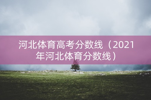 河北体育高考分数线(2021年河北体育分数线) 河北体育高考分数线(2021年河北体育分数线)