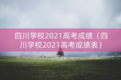 四川学校2021高考成绩(四川学校2021高考成绩表) 四川学校2021高考成绩(四川学校2021高考成绩表)