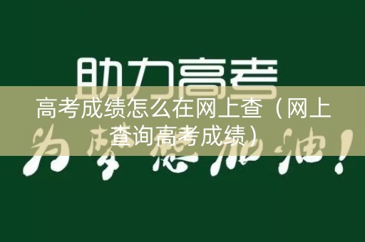 高考成绩怎么在网上查(网上查询高考成绩) 高考成绩怎么在网上查(网上查询高考成绩)
