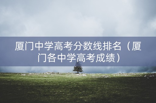 厦门中学高考分数线排名(厦门各中学高考成绩) 厦门中学高考分数线排名(厦门各中学高考成绩)