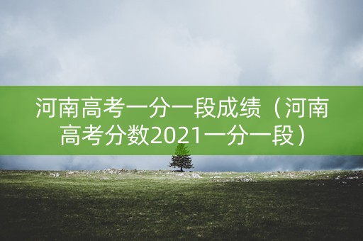 河南高考一分一段成绩(河南高考分数2021一分一段) 河南高考一分一段成绩(河南高考分数2021一分一段)