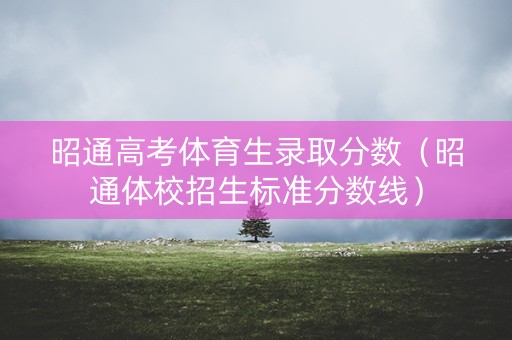 昭通高考体育生录取分数(昭通体校招生标准分数线) 昭通高考体育生录取分数(昭通体校招生标准分数线)