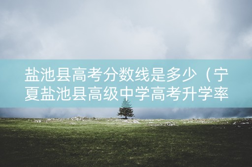 盐池县高考分数线是多少(宁夏盐池县高级中学高考升学率) 盐池县高考分数线是多少(宁夏盐池县高级中学高考升学率)