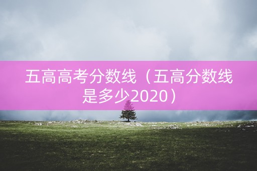 五高高考分数线(五高分数线是多少2020) 五高高考分数线(五高分数线是多少2020)