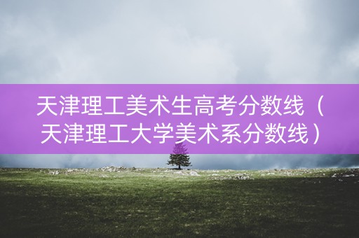 天津理工美术生高考分数线（天津理工大学美术系分数线）