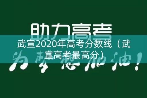 武宣2020年高考分数线（武宣高考最高分）