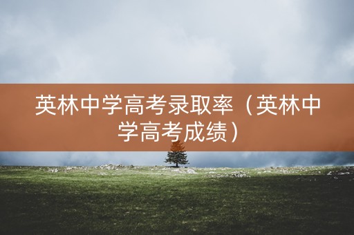 英林中学高考录取率(英林中学高考成绩) 英林中学高考录取率(英林中学高考成绩)