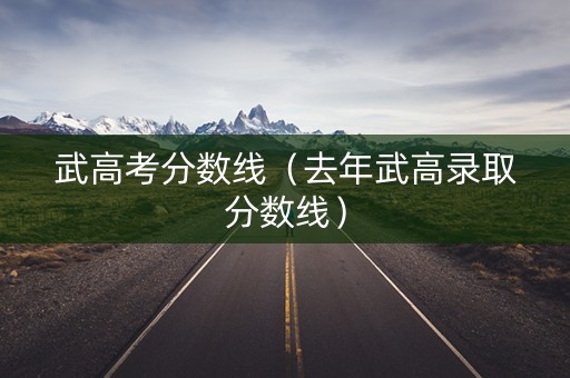武高考分数线(去年武高录取分数线) 武高考分数线(去年武高录取分数线)
