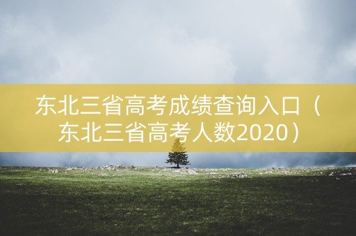 东北三省高考成绩查询入口(东北三省高考人数2020) 东北三省高考成绩查询入口(东北三省高考人数2020)