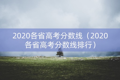 2020各省高考分数线(2020各省高考分数线排行) 2020各省高考分数线(2020各省高考分数线排行)