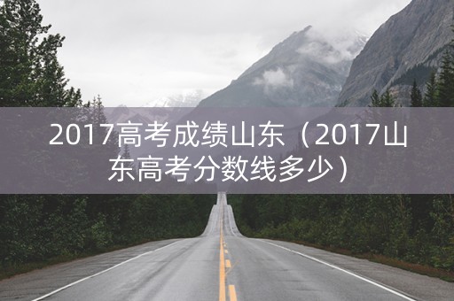 2017高考成绩山东（2017山东高考分数线多少）
