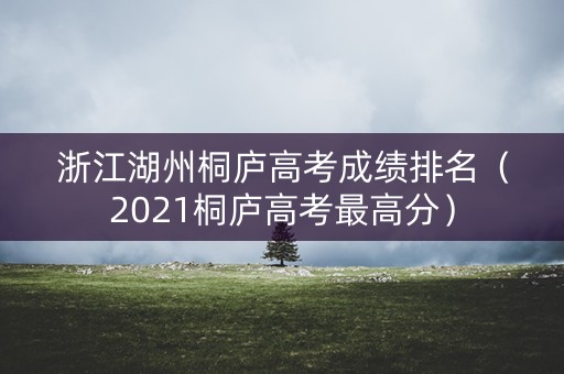 浙江湖州桐庐高考成绩排名（2021桐庐高考最高分）
