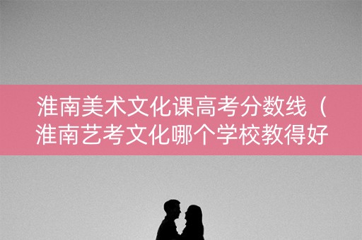淮南美术文化课高考分数线（淮南艺考文化哪个学校教得好）