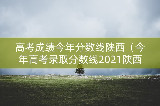 高考成绩今年分数线陕西(今年高考录取分数线2021陕西) 高考成绩今年分数线陕西(今年高考录取分数线2021陕西)