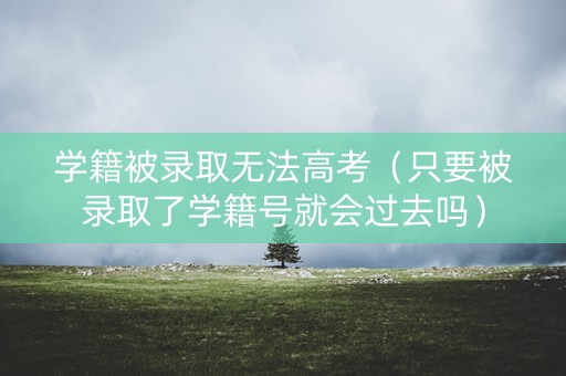 学籍被录取无法高考（只要被录取了学籍号就会过去吗）