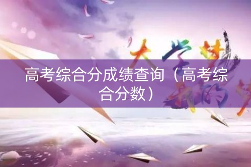 高考综合分成绩查询（高考综合分数）