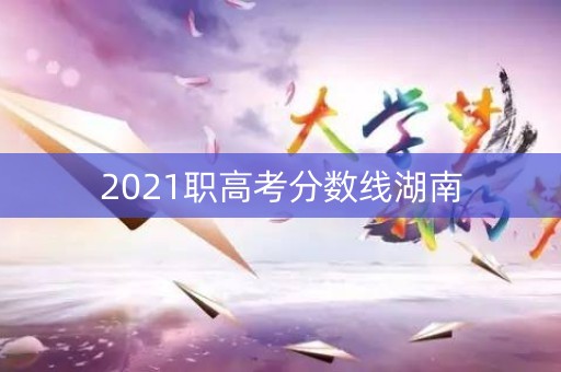 2021职高考分数线湖南