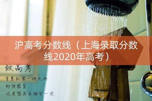 沪高考分数线（上海录取分数线2020年高考）