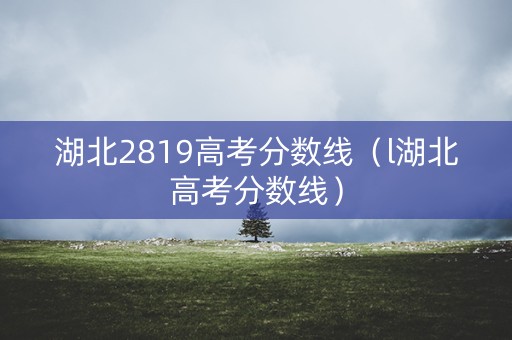 湖北2819高考分数线（l湖北高考分数线）